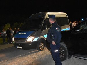 Policjanci podczas zabezpieczenia festiwalu