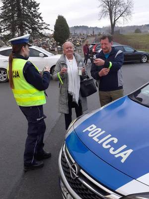 Policjanci podczas działan