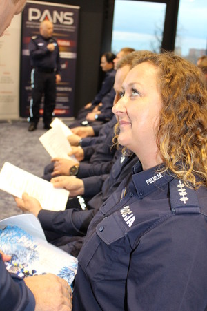 Debata ze studentami- dzielnicowa KMP w Tarnobrzegu.