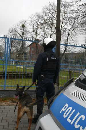 Policjanci zabezpieczali mecz piłki nożnej Stal Gorzyce – Czarni Jasło