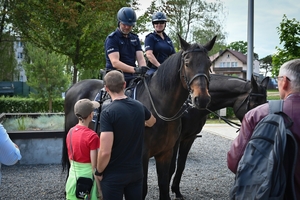 Policjanci oraz odwiedzający policyjne stoiska podczas ćwiczeń SAREX.