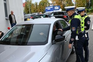 Policjanci podczas działań