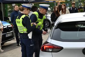 Policjanci podczas działań