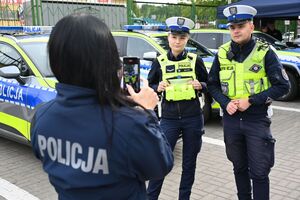 Policjanci podczas działań