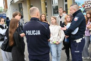 Policjanci podczas działań